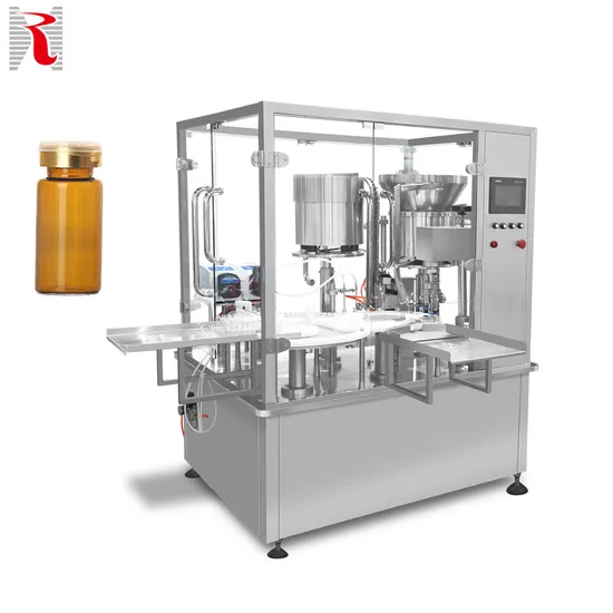 Automatic Liquid Small Liquid Injection Accuracy Washing Labeling Production Line Syrup Vial Filling and Capping Machine